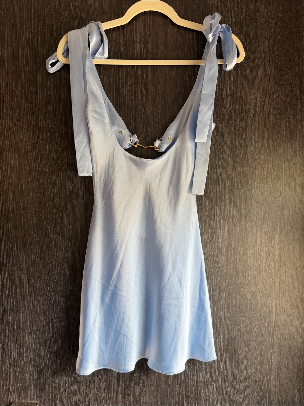 Fait Par Foutch NWT women’s Giselle Mini Dress in baby blue, size XS, never worn - Picture 9 of 9